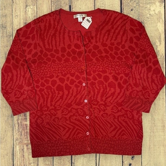 𝅺liz Claiborne Red Sweater - Picture 3 of 13